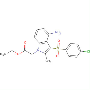 1H-Indole-1-acetic acid, 4-amino-3-[(4-chlorophenyl)sulfonyl]-2-methyl-,ethyl ester