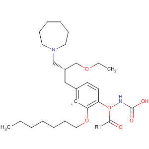 Carbamic acid, [2-(heptyloxy)phenyl]-,(2R)-3-ethoxy-2-[(hexahydro-1H-azepin-1-yl)methyl]propyl ester