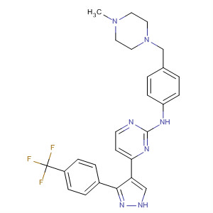 2-Pyrimidinamine,N-[4-[(4-methyl-1-piperazinyl)methyl]phenyl]-4-[3-[4-(trifluoromethyl)phenyl]-1H-pyrazol-4-yl]-