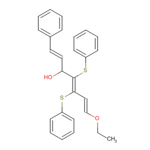 1,4,6-Heptatrien-3-ol, 7-ethoxy-1-phenyl-4,5-bis(phenylthio)-,(1E,4E,6E)-