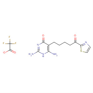 4(1H)-Pyrimidinone, 2,6-diamino-5-[5-oxo-5-(2-thiazolyl)pentyl]-,trifluoroacetate