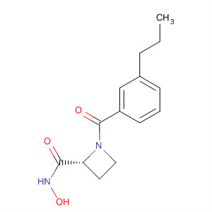 2-Azetidinecarboxamide, N-hydroxy-1-(3-propylbenzoyl)-, (2R)-