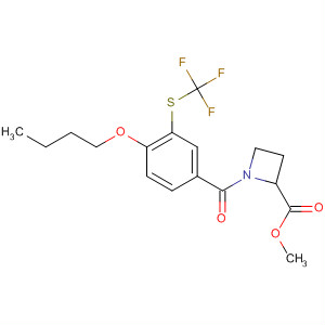 2-Azetidinecarboxylic acid, 1-[4-butoxy-3-[(trifluoromethyl)thio]benzoyl]-,methyl ester, (2R)-