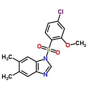 1-[(4-chloro-2-methoxyphenyl)sulfonyl]-5,6-dimethyl-1H-benzimidazole