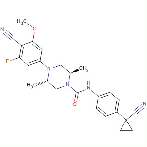 1-Piperazinecarboxamide,N-[4-(1-cyanocyclopropyl)phenyl]-4-(4-cyano-3-fluoro-5-methoxyphenyl)-2,5-dimethyl-, (2R,5S)-