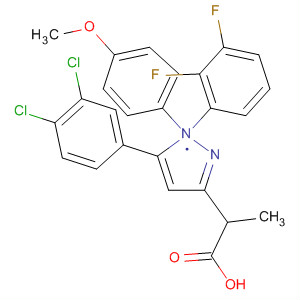 1H-Pyrazole-3-propanoic acid,5-(3,4-dichlorophenyl)-a-(2,3-difluorophenyl)-1-(4-methoxyphenyl)-