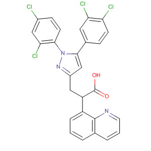 8-Quinolineacetic acid,a-[[1-(2,4-dichlorophenyl)-5-(3,4-dichlorophenyl)-1H-pyrazol-3-yl]methyl]-