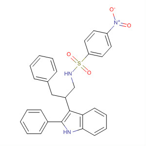 Benzenesulfonamide,4-nitro-N-[3-phenyl-2-(2-phenyl-1H-indol-3-yl)propyl]-