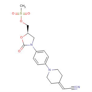 Acetonitrile,[1-[4-[(5R)-5-[[(methylsulfonyl)oxy]methyl]-2-oxo-3-oxazolidinyl]phenyl]-4-piperidinylidene]-