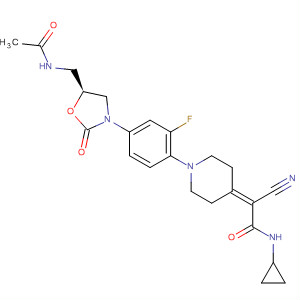 Acetamide,2-[1-[4-[(5S)-5-[(acetylamino)methyl]-2-oxo-3-oxazolidinyl]-2-fluorophenyl]-4-piperidinylidene]-2-cyano-N-cyclopropyl-