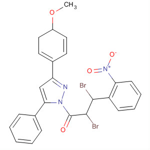 1H-Pyrazole,1-[2,3-dibromo-3-(2-nitrophenyl)-1-oxopropyl]-4,5-dihydro-3-(4-methoxyphenyl)-5-phenyl-