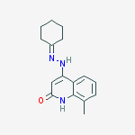 2(1H)-Quinolinone, 4-(cyclohexylidenehydrazino)-8-methyl-