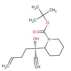 1-Piperidinecarboxylic acid, 2-[(1S)-1-ethynyl-1-hydroxy-4-pentenyl]-,1,1-dimethylethyl ester, (2R)-