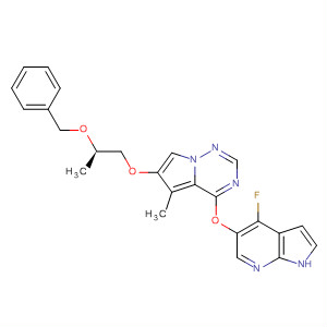 Pyrrolo[2,1-f][1,2,4]triazine,4-[(4-fluoro-1H-pyrrolo[2,3-b]pyridin-5-yl)oxy]-5-methyl-6-[(2R)-2-(phenylmethoxy)propoxy]-