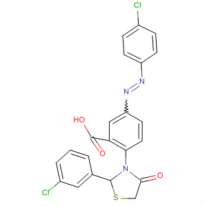 Benzoic acid,5-[(4-chlorophenyl)azo]-2-[2-(3-chlorophenyl)-4-oxo-3-thiazolidinyl]-
