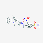 3-nitro-4-[2-[2-(1,3,3-trimethylindol-2-ylidene)ethylidene]hydrazinyl]benzenesulfonamide