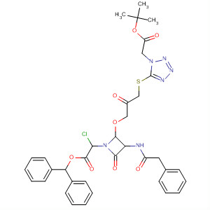 1H-Tetrazole-1-acetic acid,5-[[3-[[1-[1-chloro-2-(diphenylmethoxy)-2-oxoethyl]-4-oxo-3-[(phenylacetyl)amino]-2-azetidinyl]oxy]-2-oxopropyl]thio]-, 1,1-dimethylethyl ester