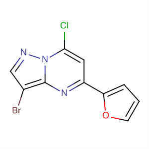 Pyrazolo[1,5-a]pyrimidine, 3-bromo-7-chloro-5-(2-furanyl)-