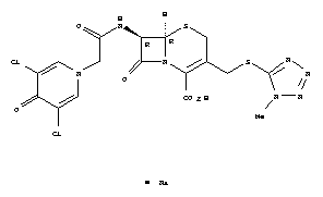 5-Thia-1-azabicyclo[4.2.0]oct-2-ene-2-carboxylicacid,7-[[(3,5-dichloro-4-oxo-1(4H)-pyridinyl)acetyl]amino]-3-[[(1-methyl-1H-tetrazol-5-yl)thio]methyl]-8-oxo-,monosodium salt, (6R-trans)-