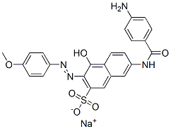7-[(4-Aminobenzoyl)amino]-4-hydroxy-3-[(4-methoxyphenyl)azo]-2-naphthalenesulfonic acid sodium salt
