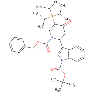 1H-Indole-1-carboxylic acid,3-[1,2,3,4-tetrahydro-4-oxo-1-[(phenylmethoxy)carbonyl]-5-[tris(1-methylethyl)silyl]-2-pyridinyl]-, 1,1-dimethylethyl ester