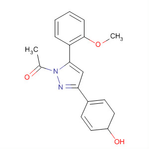 1H-Pyrazole,1-acetyl-4,5-dihydro-3-(4-hydroxyphenyl)-5-(2-methoxyphenyl)-, (5S)-