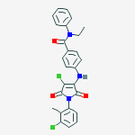 4-[[4-chloro-1-(3-chloro-2-methylphenyl)-2,5-dioxopyrrol-3-yl]amino]-n-ethyl-n-phenylbenzamide