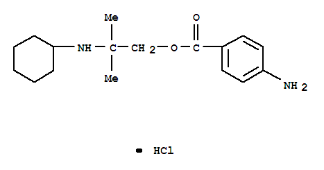 1-Propanol,2-(cyclohexylamino)-2-methyl-, 1-(4-aminobenzoate), hydrochloride (1:1)