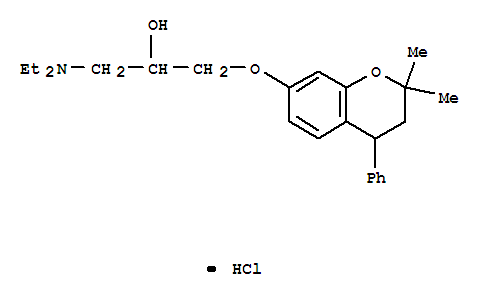 2-Propanol, 1-(diethylamino)-3-((2,2-dimethyl-4-phenyl-3,4-dihydro-2H-1-benzopyran-7-yl)oxy)-, hydrochloride