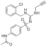 Acetamide, N-(4-((((((2-chlorophenyl)methyl)amino)(2-propynylamino)met hylene)amino)sulfonyl)phenyl)-