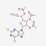 [4-acetyloxy-2-(1-acetyloxyprop-2-ynyl)-5-(2,6-dichloropurin-9-yl)oxolan-3-yl] Acetate