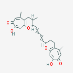 8-hydroxy-2-[4-(8-hydroxy-5-methyl-7-oxo-2,3,4,7-tetrahydrocyclohepta[b]pyran-2-yl)buta-1,3-dien-1-yl]-3,5-dimethyl-3,4-dihydrocyclohepta[b]pyran-7(2H)-one
