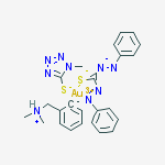 Dimethyl(phenylmethyl)azanium;gold(3+);1-methyltetrazole-5-thiolate;n'-phenylazanidyl-n-phenyliminocarbamimidothioate