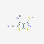 4-amino-3-(methylthio)thieno(3,2-d)isothiazole-5-carbonitrile