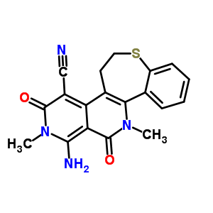 1-AMINO-2,12-DIMETHYL-3,13-DIOXO-2,3,5,6,12,13-HEXAHYDRO[1]BENZOTHIEPINO[5,4-C][2,7]NAPHTHYRIDINE-4-CARBONITRILE