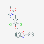 methyl (2S)-2-amino-3-[3,5-dichloro-4-[(2-phenyl-1,3-benzoxazol-7-yl)methoxy]phenyl]propanoate