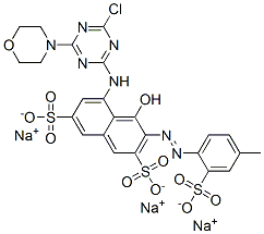 trisodium 5-[[4-chloro-6-(morpholino)-1,3,5-triazin-2-yl]amino]-4-hydroxy-3-[(4-methyl-2-sulphonatophenyl)azo]naphthalene-2,7-disulphonate