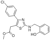 5-Thiazoleacetic acid, 4-(4-chlorophenyl)-2-(((2-hydroxyphenyl)methyl) amino)-, methyl ester