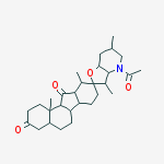 4'-acetyl-3',6',10,11b-tetramethylspiro[2,4,4a,5,6,6a,6b,7,8,10,10a,11a-dodecahydro-1h-benzo[a]fluorene-9,2'-3,3a,5,6,7,7a-hexahydrofuro[3,2-b]pyridine]-3,11-dione