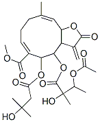 4-(3-Acetoxy-2-hydroxy-2-methyl-1-oxobutoxy)-2,3,3a,4,5,8,9,11a-octahydro-5-(3-hydroxy-3-methyl-1-oxobutoxy)-10-methyl-3-methylene-2-oxocyclodeca[b]furan-6-carboxylic acid methyl ester