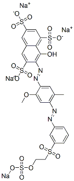 8-Hydroxy-7-[4-[m-[2-(sodiooxysulfonyloxy)ethylsulfonyl]phenylazo]-2-methoxy-5-methylphenylazo]-1,3,6-naphthalenetrisulfonic acid trisodium salt
