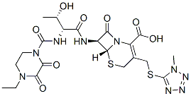 (6R,7S)-7-[[(2R,3S)-2-(4-Ethyl-2,3-dioxo-1-piperazinylcarbonylamino)-3-hydroxybutyryl]amino]-3-[[(1-methyl-1H-tetrazol-5-yl)thio]methyl]-8-oxo-5-thia-1-azabicyclo[4.2.0]oct-2-ene-2-carboxylic acid
