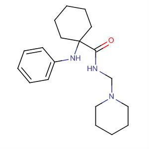 Cyclohexanecarboxamide, 1-(phenylamino)-N-(1-piperidinylmethyl)-