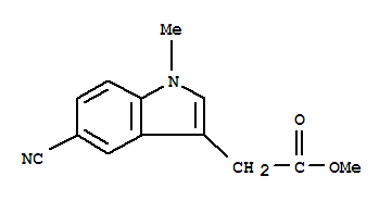 1H-Indole-3-aceticacid, 5-cyano-1-methyl-, methyl ester