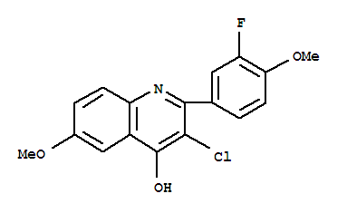 4-Quinolinol,  3-chloro-2-(3-fluoro-4-methoxyphenyl)-6-methoxy-