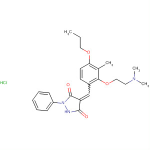 3,5-Pyrazolidinedione,4-[[2-[2-(dimethylamino)ethoxy]-3-methyl-4-propoxyphenyl]methylene]-1-phenyl-, monohydrochloride