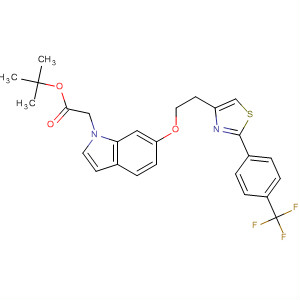 1H-Indole-1-acetic acid,6-[2-[2-[4-(trifluoromethyl)phenyl]-4-thiazolyl]ethoxy]-, 1,1-dimethylethylester