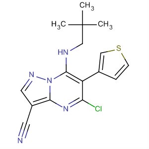Pyrazolo[1,5-a]pyrimidine-3-carbonitrile,5-chloro-7-[(2,2-dimethylpropyl)amino]-6-(3-thienyl)-