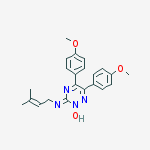 2-hydroxy-5,6-bis(4-methoxyphenyl)-n-(3-methylbut-2-enyl)-1,2,4-triazin-3-imine