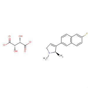 1H-Pyrrole, 3-(6-fluoro-2-naphthalenyl)-2,5-dihydro-1,2-dimethyl-, (2R)-,(2S,3S)-2,3-dihydroxybutanedioate (1:1)